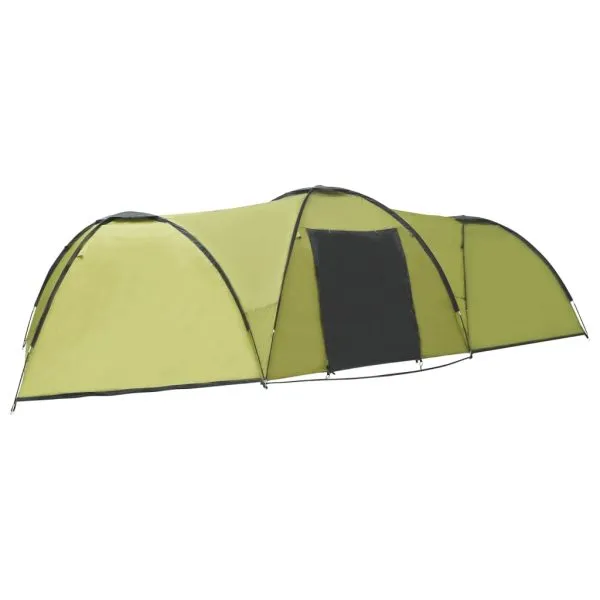 Cort camping tip iglu, 8 persoane, verde, 650x240x190 cm