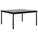 Set mobilier de grădină cu perne, 6 piese, negru, PVC