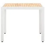 Set mobilier de grădină, 5 piese, alb, poliratan
