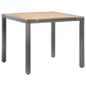 Set mobilier de exterior cu perne, 5 piese, gri, poliratan