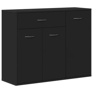 Dulap, negru, 88 x 30 x 70 cm, lemn prelucrat