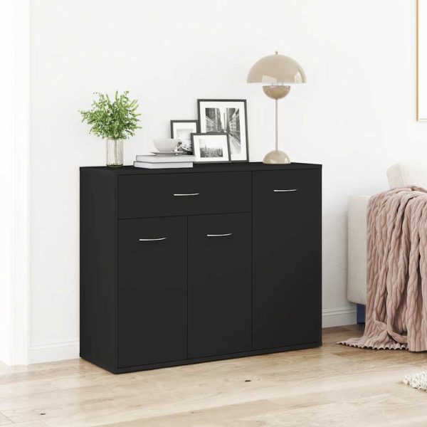 Dulap, negru, 88 x 30 x 70 cm, lemn prelucrat