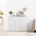 dulap, alb extralucios, 88x30x70 cm, lemn prelucrat