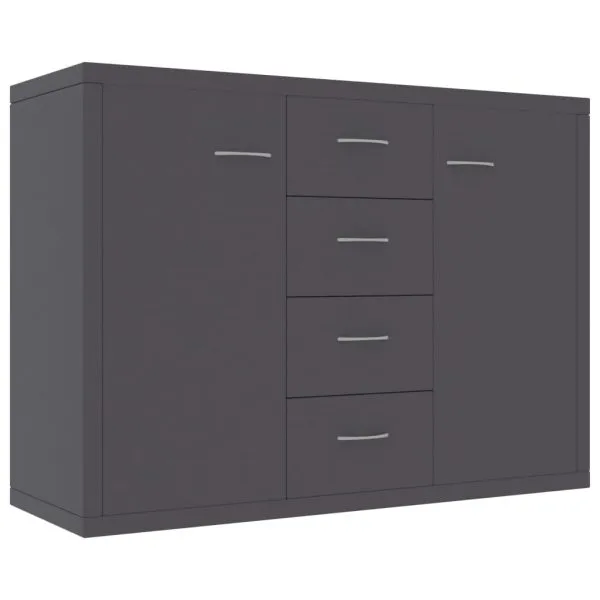 Dulap, gri, 88 x 30 x 65 cm, lemn prelucrat