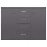 Dulap, gri extralucios, 88 x 30 x 65 cm, lemn prelucrat