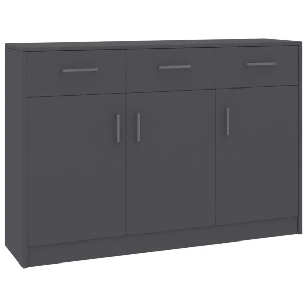 Dulap, gri, 110x30x75 cm, lemn prelucrat
