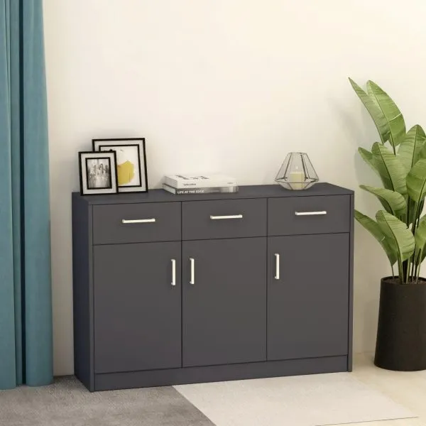 Dulap, gri, 110x30x75 cm, lemn prelucrat