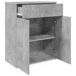 Dulap, gri beton, 60x30x75 cm, lemn prelucrat