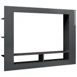 Comodă TV, gri extralucios, 152x22x113 cm, PAL