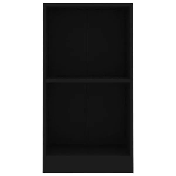 Bibliotecă, negru, 40x24x75 cm, lemn prelucrat