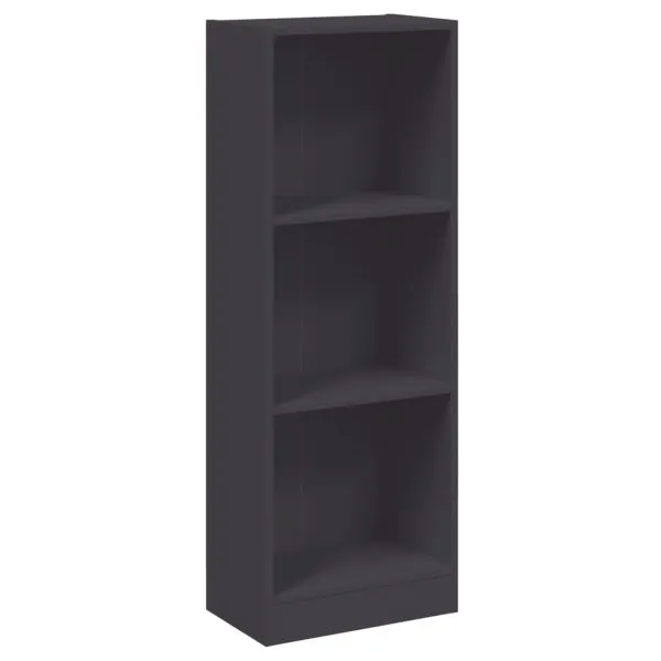 Bibliotecă cu 3 rafturi, alb, 40x24x109 cm, lemn compozit