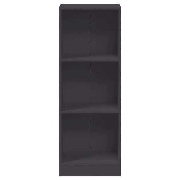Bibliotecă cu 3 rafturi, alb, 40x24x109 cm, lemn compozit