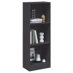 Bibliotecă cu 3 rafturi, alb, 40x24x109 cm, lemn compozit