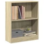 Bibliotecă, stejar sonoma, 60x24x76 cm, lemn compozit