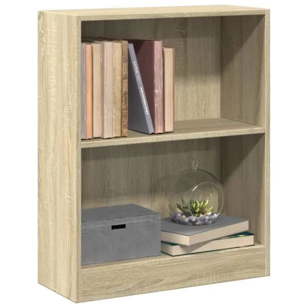 Bibliotecă, stejar sonoma, 60x24x76 cm, lemn compozit