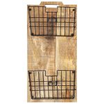 Suport reviste montat pe perete, 33x10x67 cm, lemn masiv mango