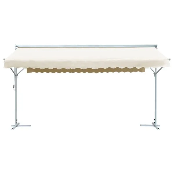 Copertină cu structură independentă, crem, 600 x 300 cm