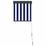 Jaluzea tip rulou de exterior, albastru și alb, 60 x 250 cm