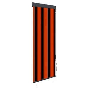 Jaluzea tip rulou de exterior, portocaliu și maro, 60 x 250 cm