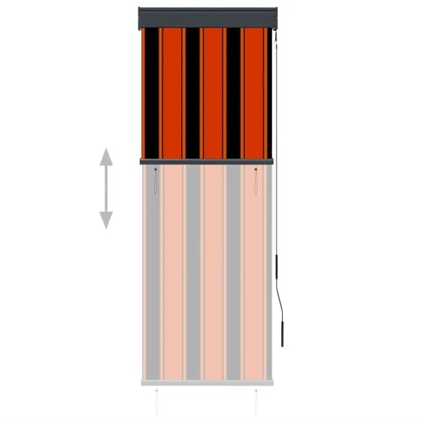 Jaluzea tip rulou de exterior, portocaliu și maro, 60 x 250 cm
