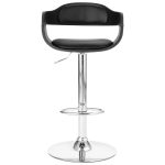 Scaun de bar, negru, piele ecologică