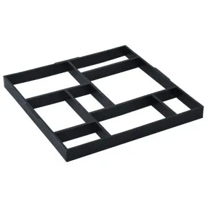 Matrițe pentru pavaje, 2 buc., 50,4 x 50,4 x 4,3 cm, plastic