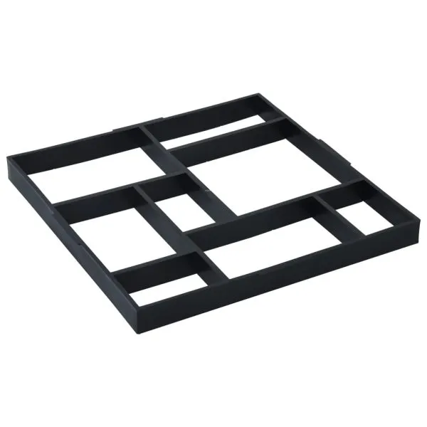 Matrițe pentru pavaje, 2 buc., 50,4 x 50,4 x 4,3 cm, plastic