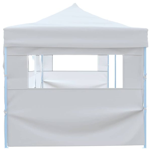 Cort petrecere pliabil cu 5 pereți laterali, alb, 3 x 9 m