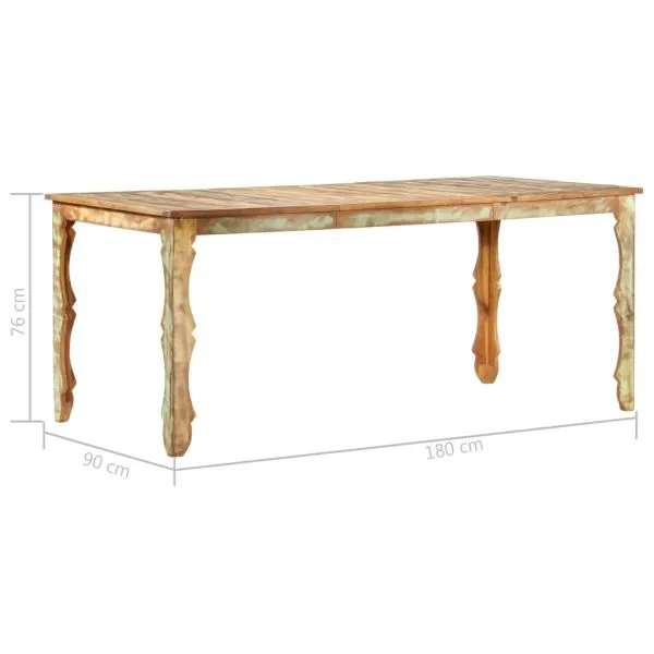 Masă de bucătărie, 180 x 90 x 76 cm, lemn masiv reciclat