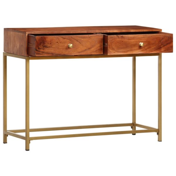 Masă consolă, 100x35x76 cm, lemn masiv de acacia