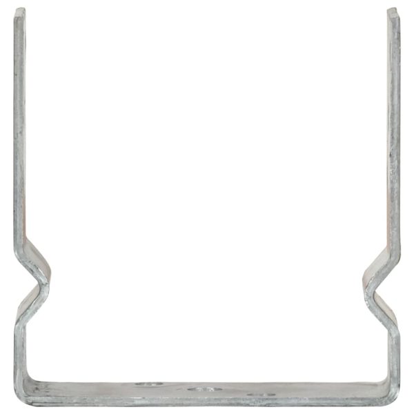 Ancore de gard, 2 buc., argintiu, 14x6x15 cm, oțel galvanizat