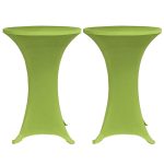 Husă elastică pentru masă, 4 buc., verde, 80 cm
