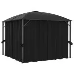 Pavilion cu perdele, antracit, 300 x 300 x 265 cm