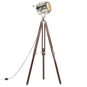 Lampă de podea cu trepied, 180 cm, lemn masiv de mango