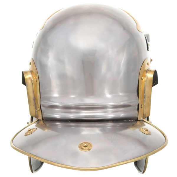 Coif soldat roman aspect antic, jocuri roluri, argintiu, oțel