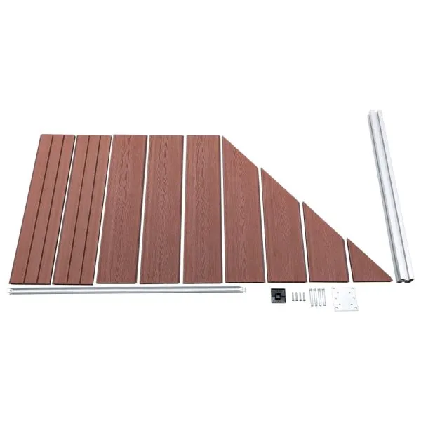 Panou de gard, maro, 95x(105-180) cm, WPC