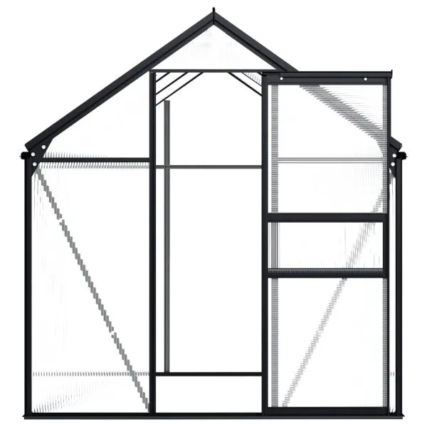 Seră, antracit, 3,61 m², aluminiu
