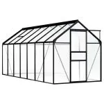 Seră, antracit, 8,17 m², aluminiu