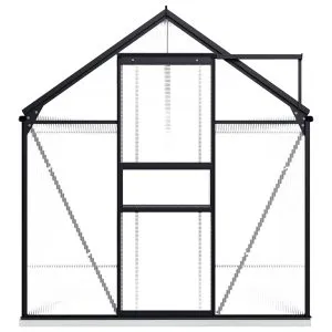 Seră cu cadru de bază, antracit, 7,03 m², aluminiu