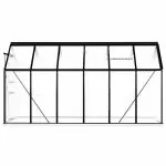 Seră cu cadru de bază, antracit, 7,03 m², aluminiu