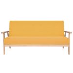 Set de canapele, 3 piese, galben, material textil