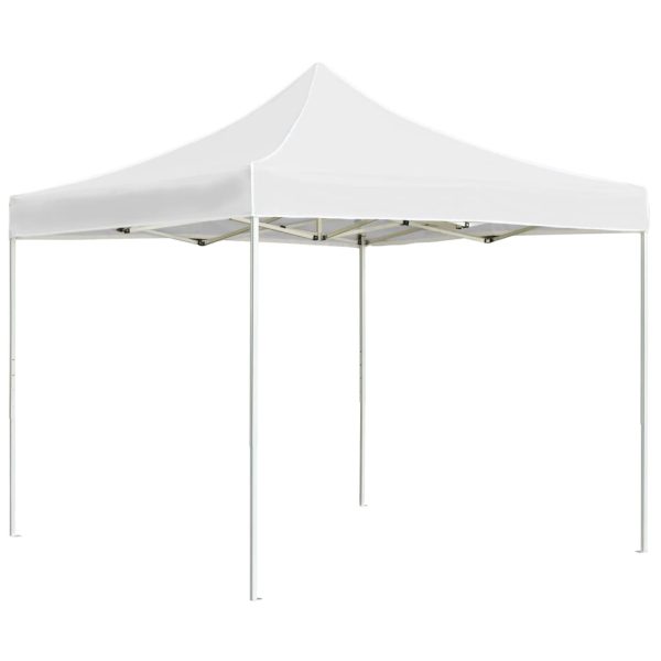 Cort de petrecere pliabil profesional, alb, 2 x 2 m, aluminiu