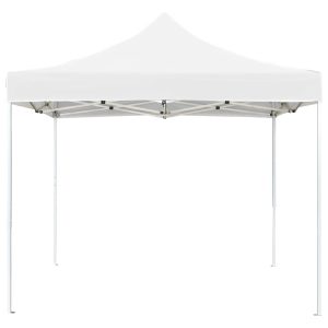 Cort de petrecere pliabil profesional, alb, 2 x 2 m, aluminiu