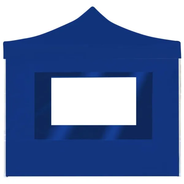 Cort de petrecere pliabil cu pereți, albastru, 2×2 m, aluminiu