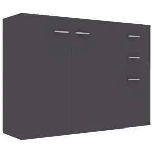 Dulap, gri, 105x30x75 cm, lemn prelucrat