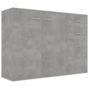Dulap, gri beton, 105 x 30 x 75 cm, lemn prelucrat