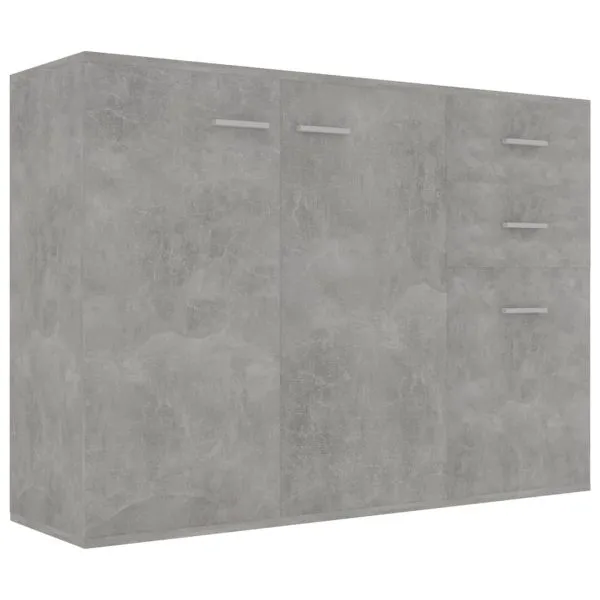 Dulap, gri beton, 105 x 30 x 75 cm, lemn prelucrat