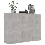 Dulap, gri beton, 105 x 30 x 75 cm, lemn prelucrat