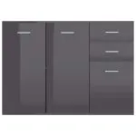 Dulap, gri extralucios, 105 x 30 x 75 cm, lemn prelucrat
