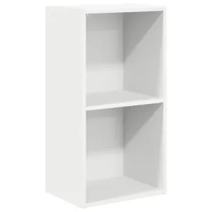 Bibliotecă, alb, 40x30x76,5 cm, lemn prelucrat